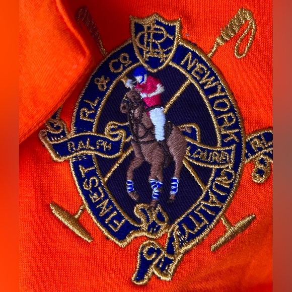 NWT Ralph Lauren Equestrian Polo Crest Blazer Orange Red Logo Jacket Horse Logo - Picture 2 of 16